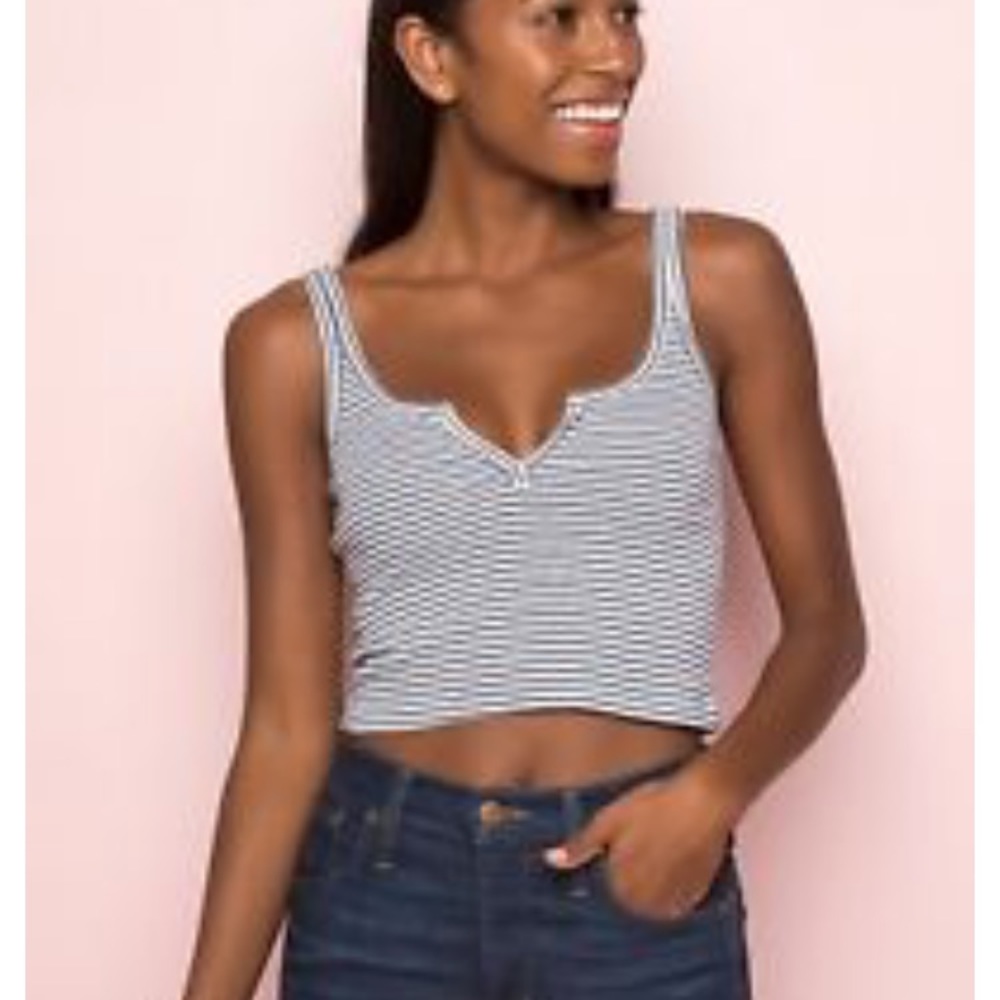 Striped blue and white brandy Melville tank